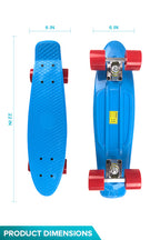 Mini Cruiser Skateboard - Blue/Red
