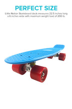 Mini Cruiser Skateboard - Blue/Red