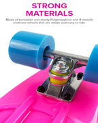 Mini Cruiser Skateboard - Pink/Blue