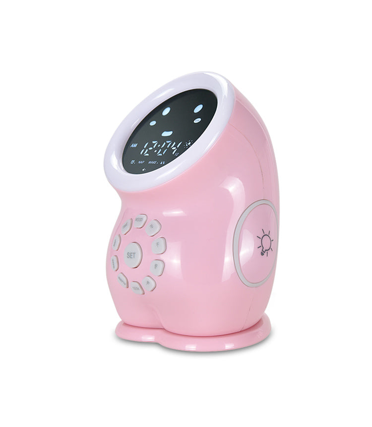 Dino Sleep Training Clock Pink
