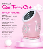 Dino Sleep Training Clock Pink