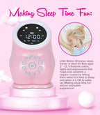 Dino Sleep Training Clock Pink