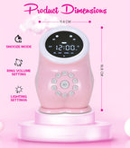 Dino Sleep Training Clock Pink
