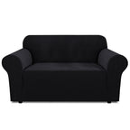 2-seater Knitted Sofa Cover - Black