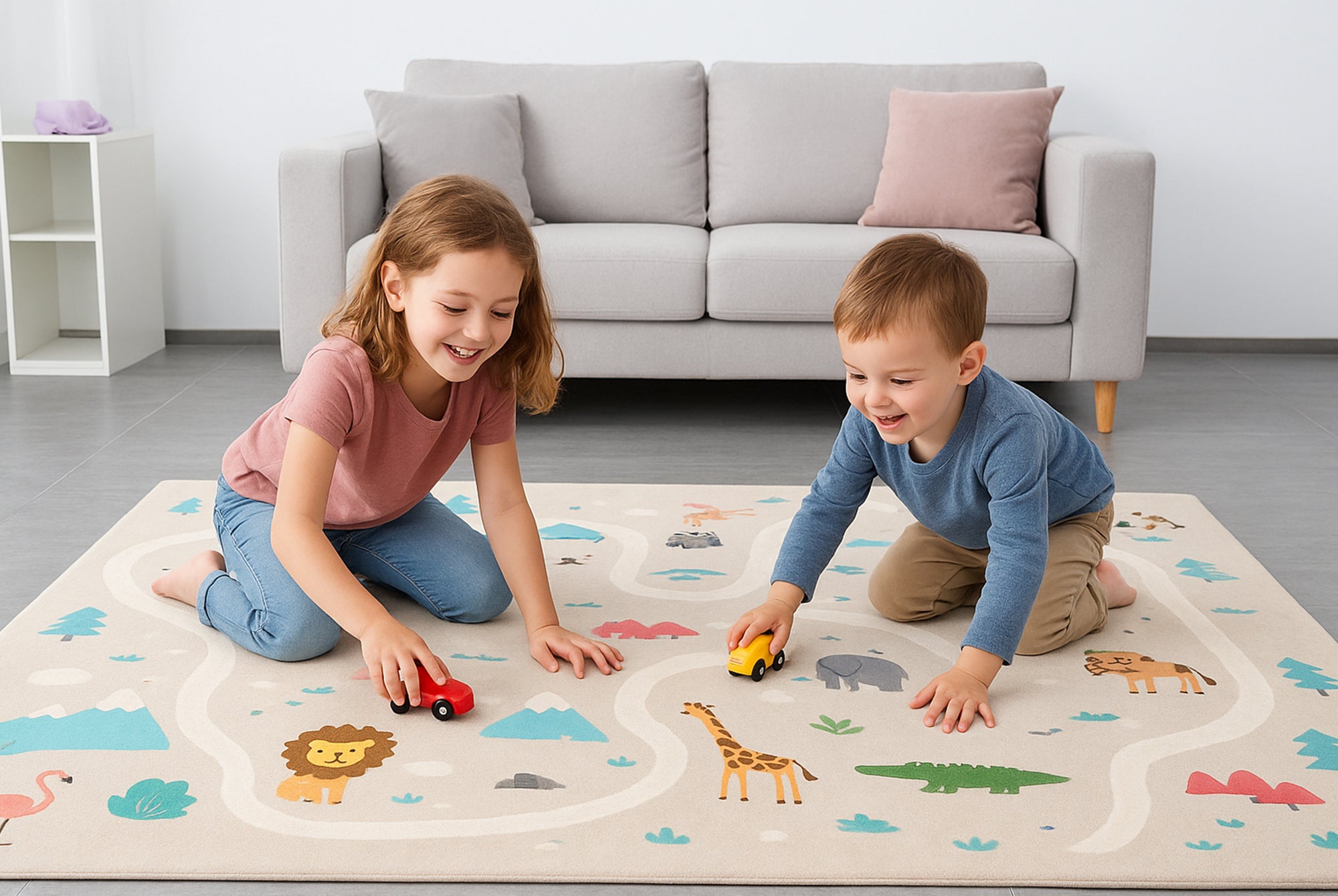 Tatami Rug Soft Touch Mat - Printed Animals
