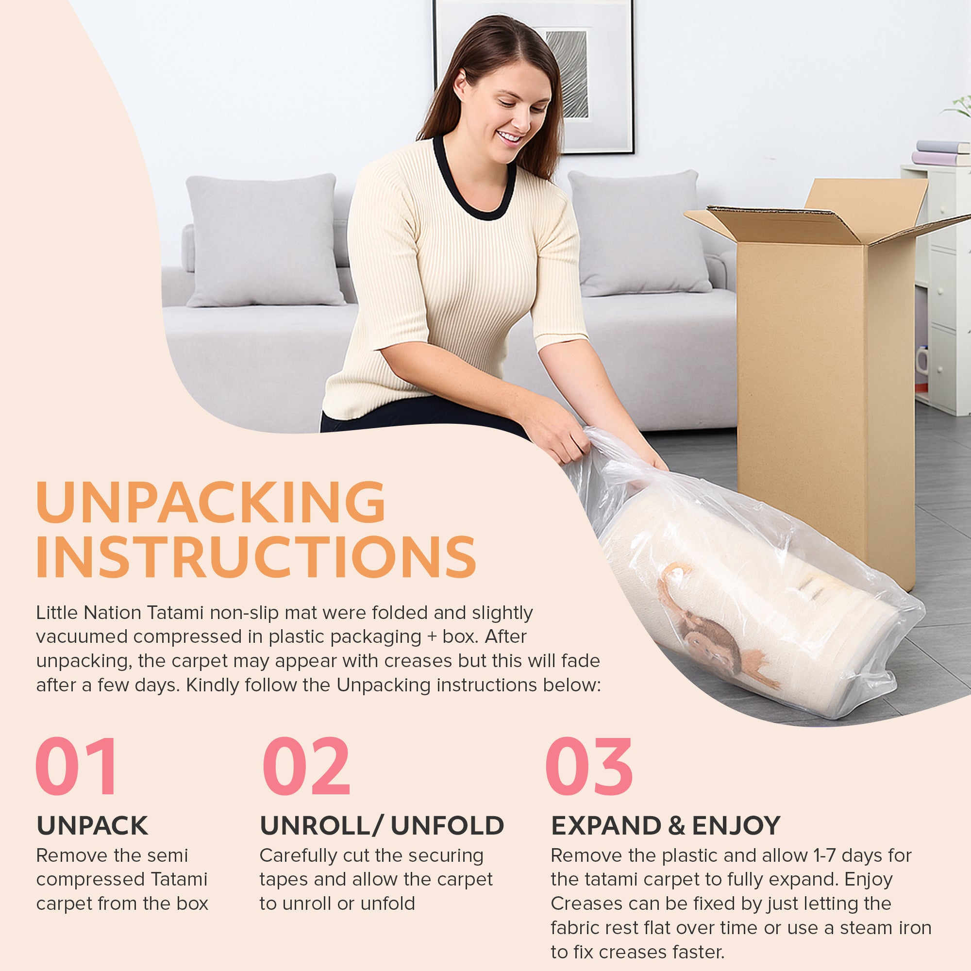 Tatami Rug Soft Touch Mat - Printed Animals