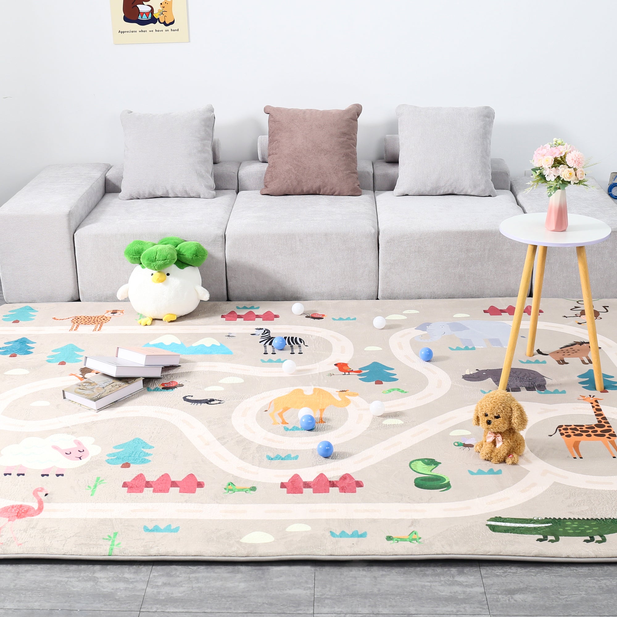 Tatami Rug Soft Touch Mat - Printed Animals
