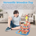 Wooden Play Car Park Toy Set