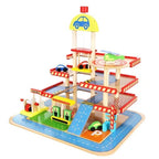 Wooden Play Car Park Toy Set