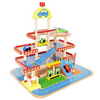 Wooden Play Car Park Toy Set