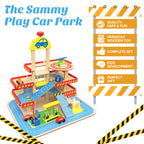 Wooden Play Car Park Toy Set