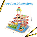 Wooden Play Car Park Toy Set