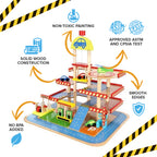 Wooden Play Car Park Toy Set