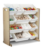 Toy Storage Maple with White Bins