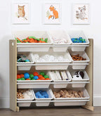 Toy Storage Maple with White Bins