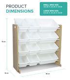 Toy Storage Maple with White Bins