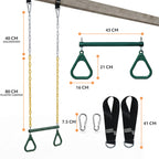 Kids Trapeze Swing with Gym Rings