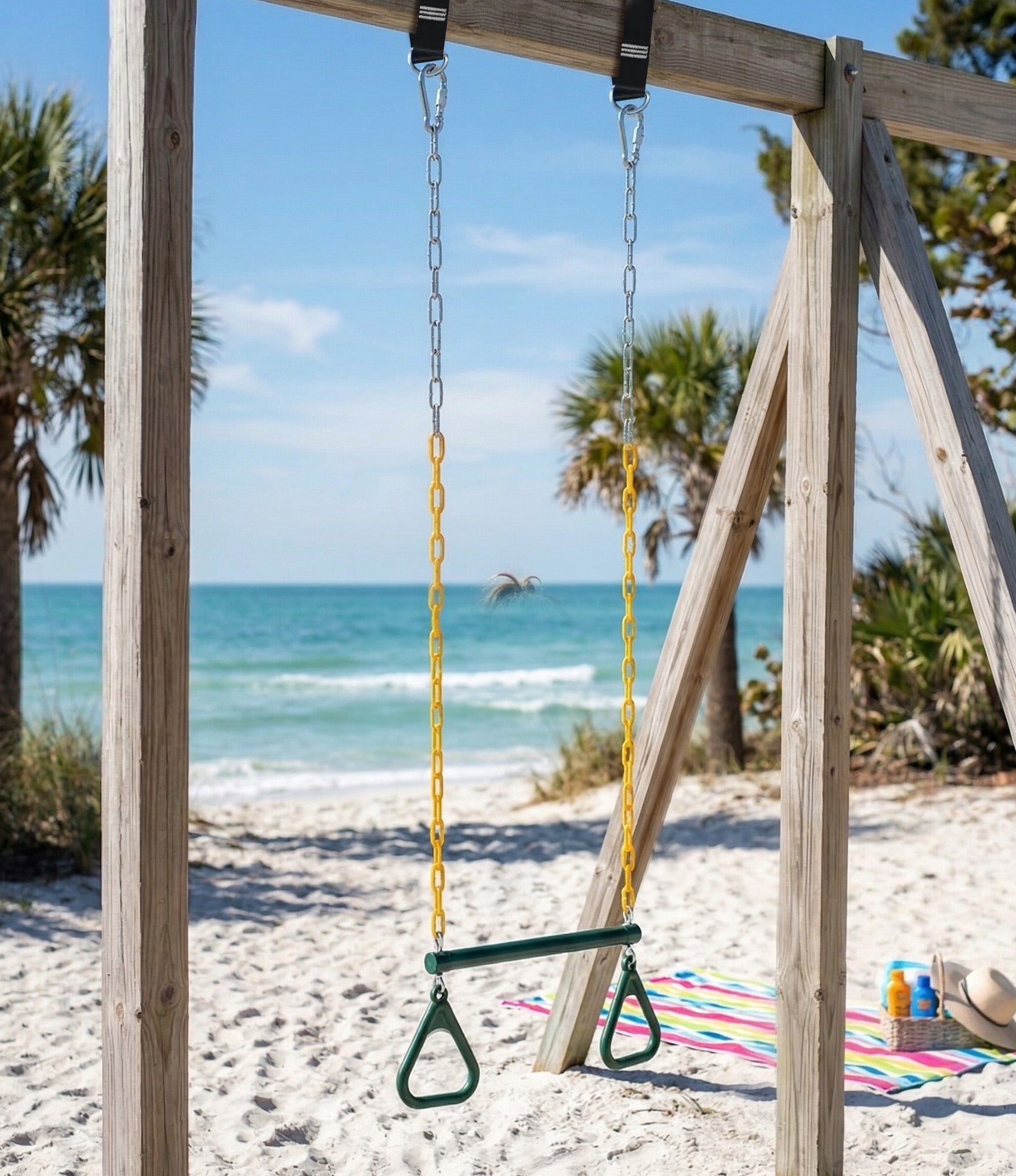 Kids Trapeze Swing with Gym Rings
