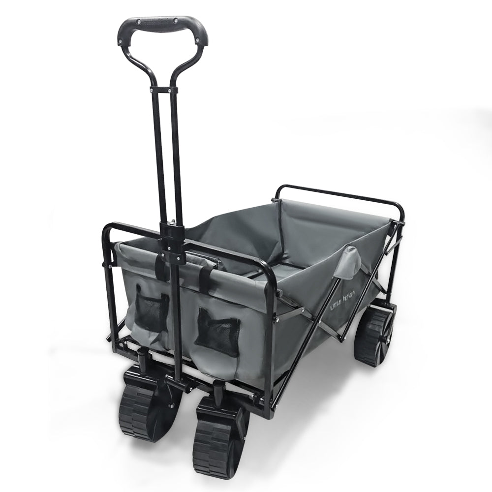 Foldable Beach Wagon Trolley with Big Wheels