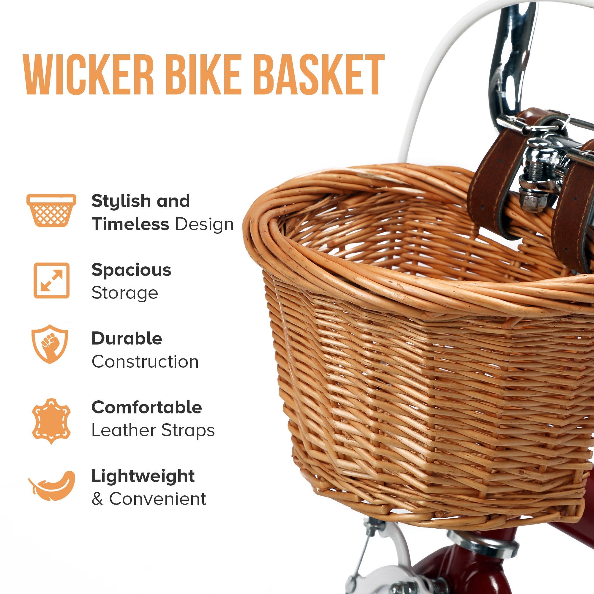 Wicker Basket - 14 inch Bike, Balance Bike, Trike