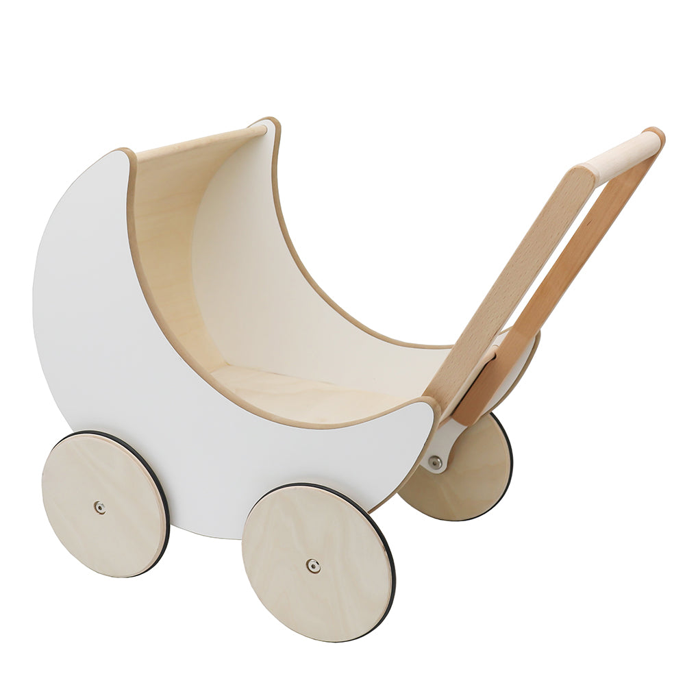 Wooden Moon Doll Pram