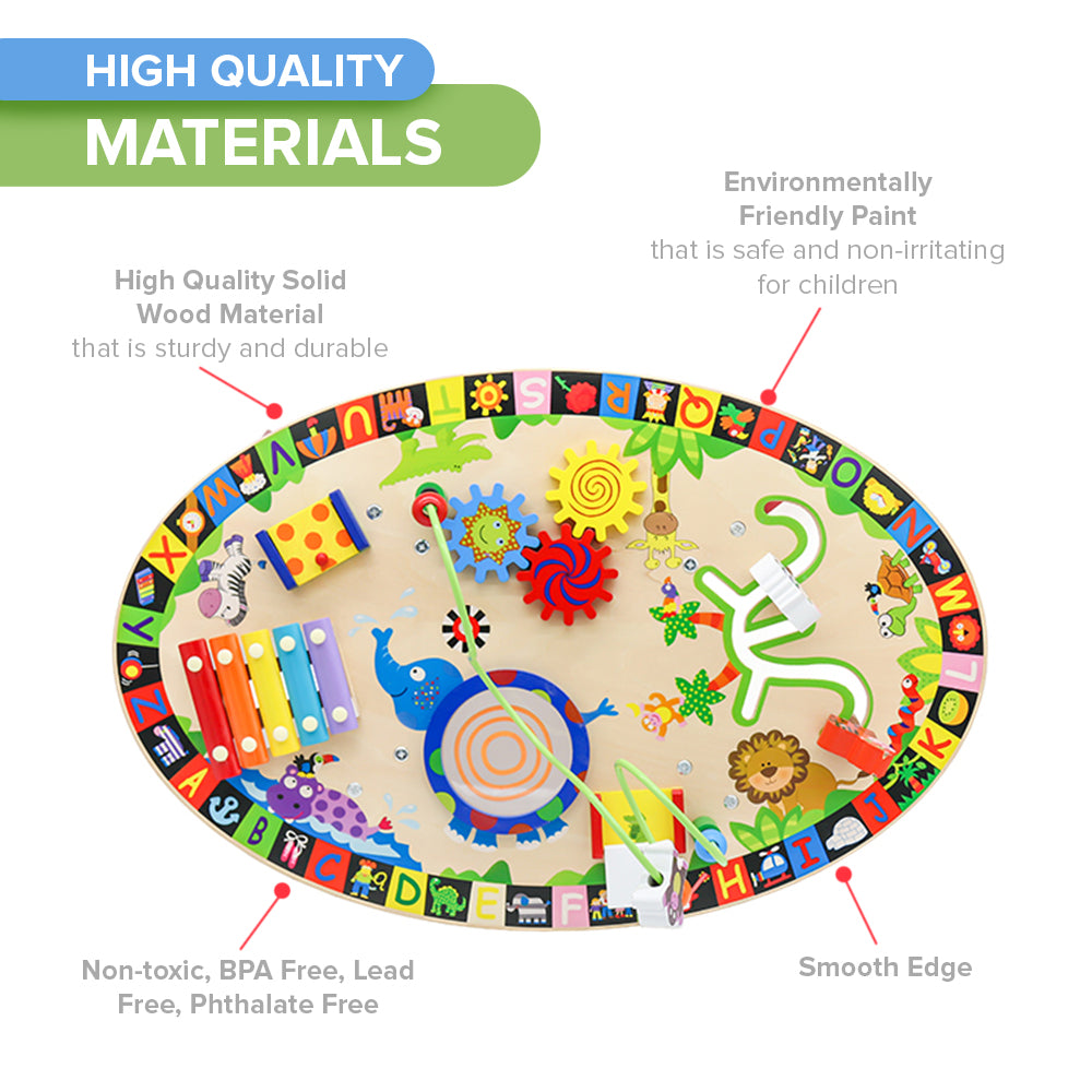 Toddler Activity Table Sensory Board