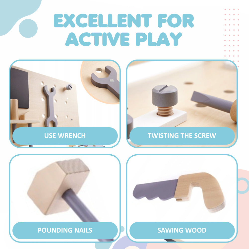 Wooden Work Bench Tool Station