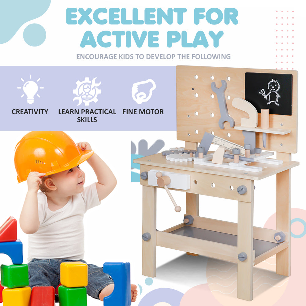 Wooden Work Bench Tool Station