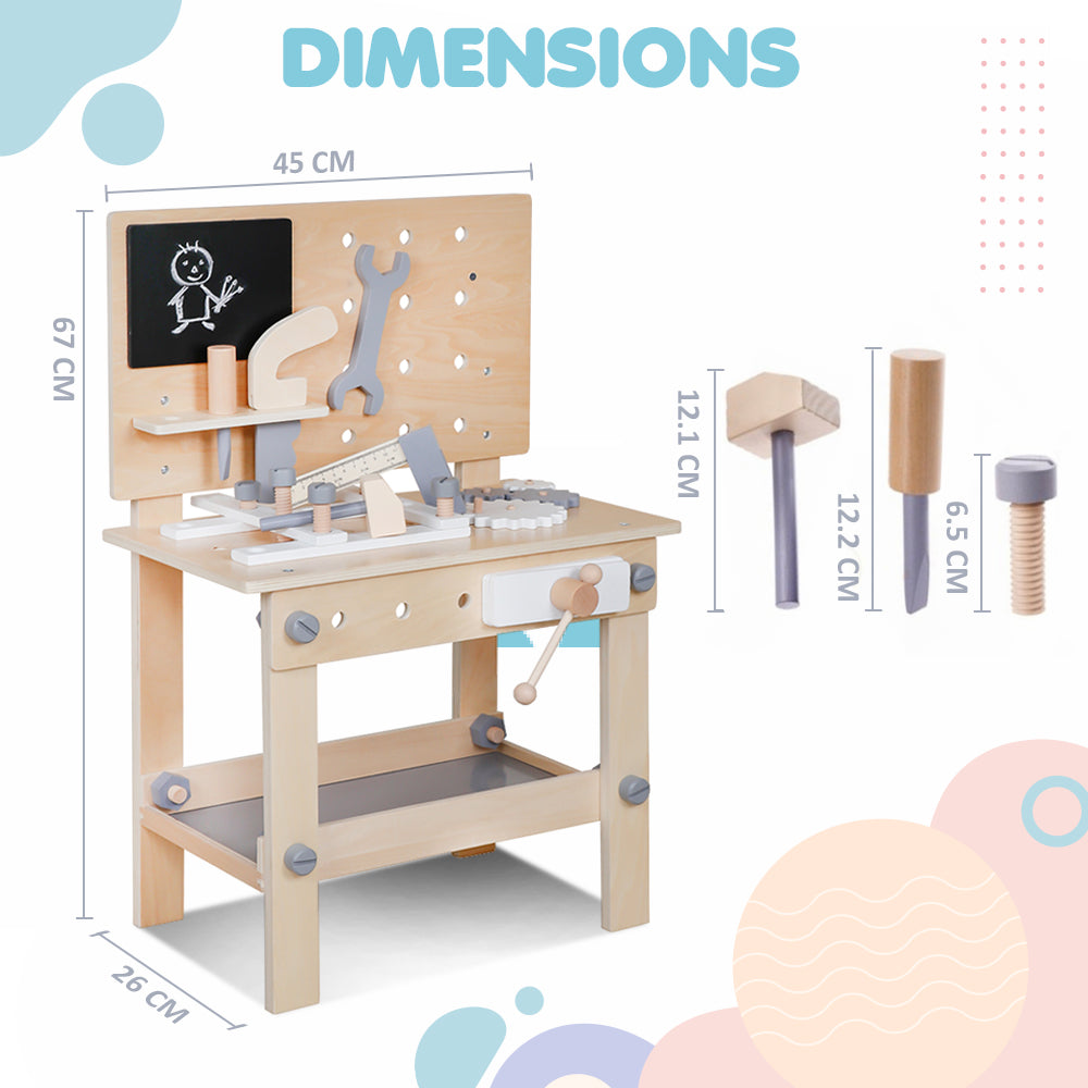 Wooden Work Bench Tool Station