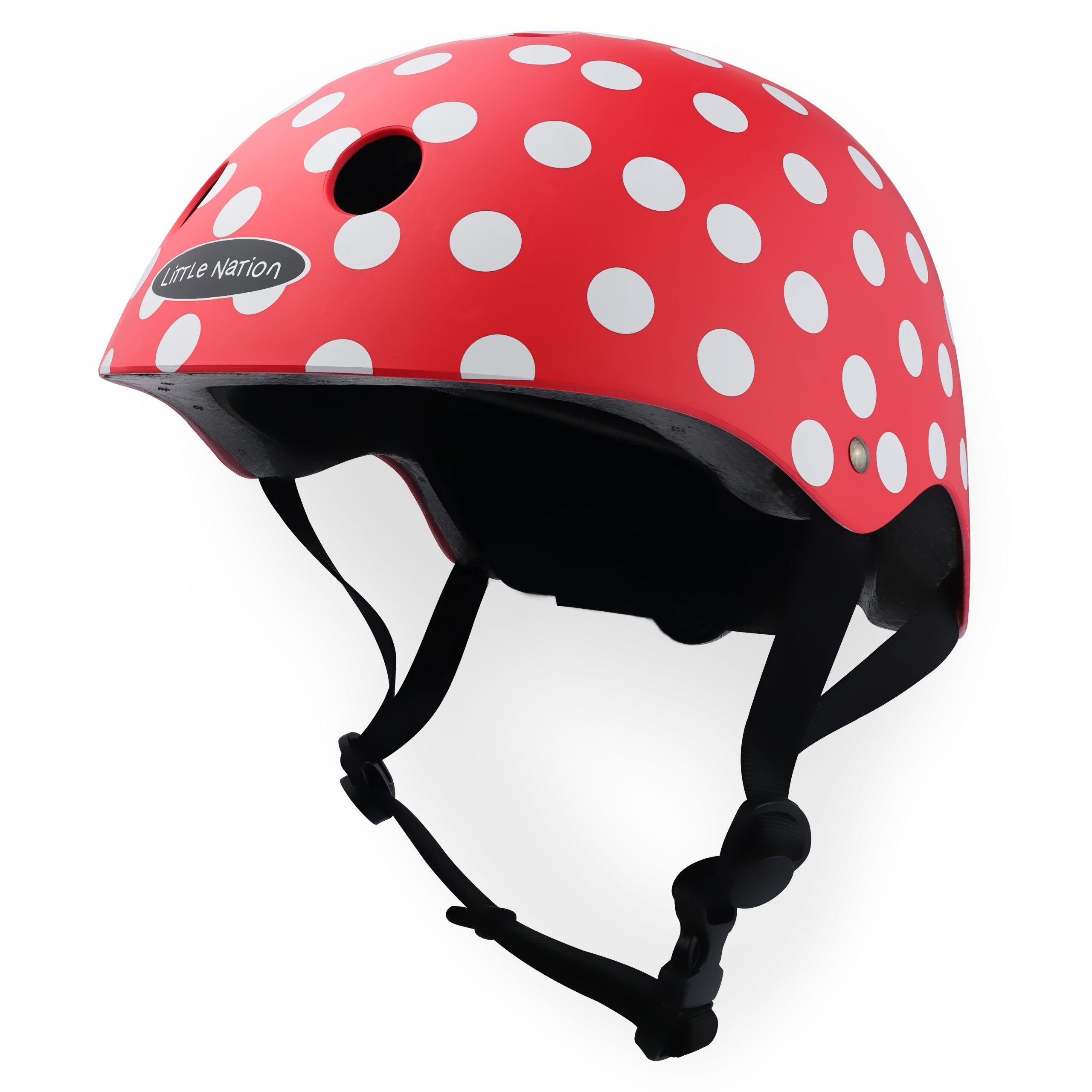 polka dot helmet