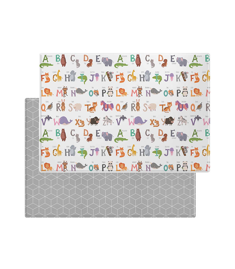 Baby Play Mat – Animal Alphabet – Scandi Grey Cube Large 3 