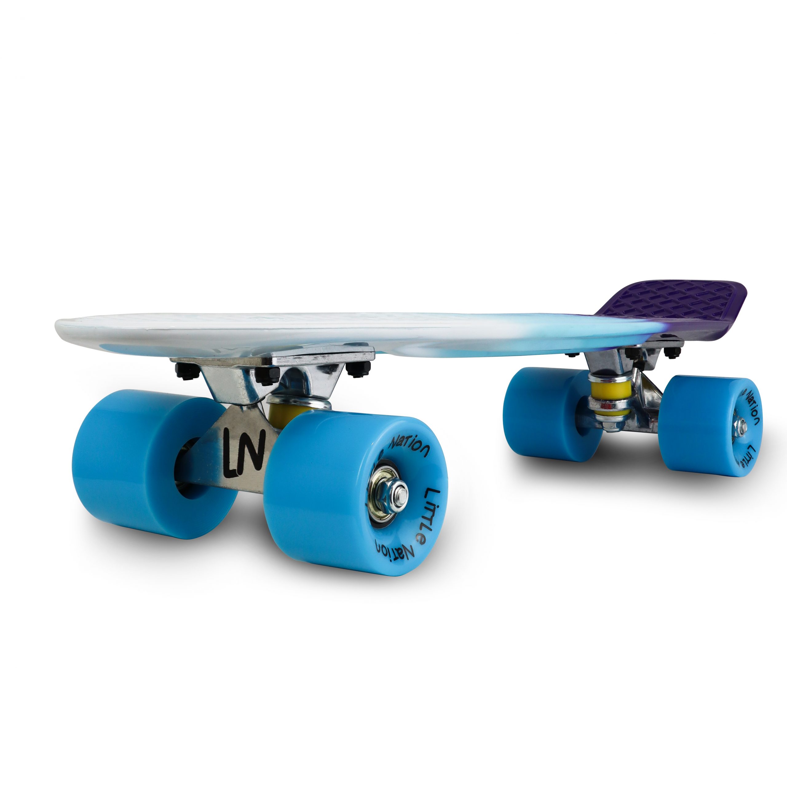 Mini Cruiser Skateboard – White/Blue – Little Nation | Kids Toys, Accessories, Trampolines, Electronics | Nation